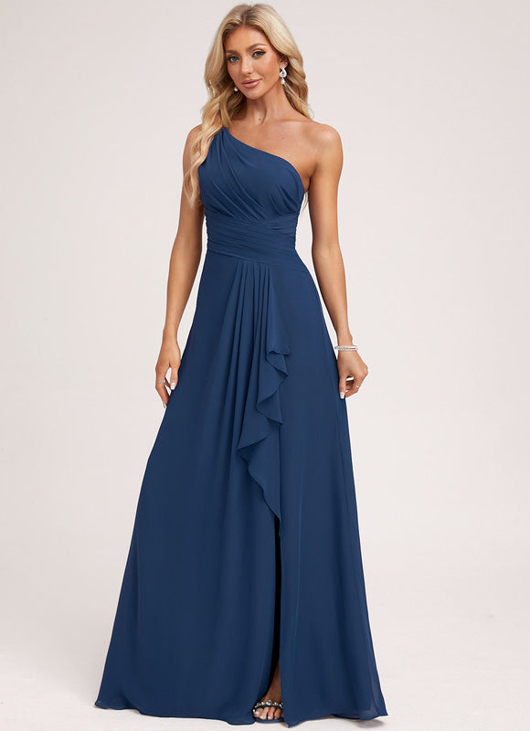 Robe Longue Chic Une Épaule - gallery 2