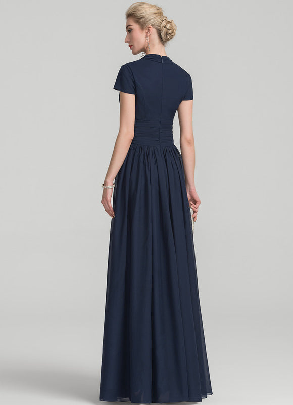 Robe Longue Chic Col V Satinée - gallery 3