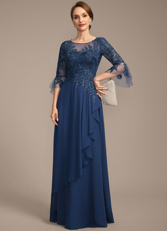 Robe Élégante Mère Mariée Volants