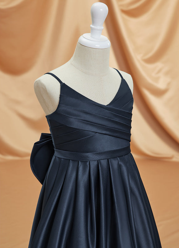 Robe Satinée Fête Enfant Élégante - gallery 3