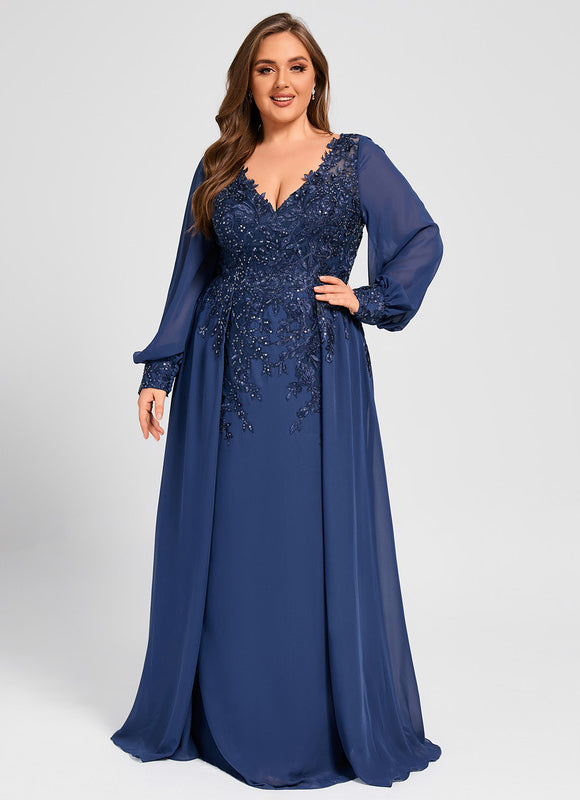 Robe Élégante Longue Paillettes Bleu - gallery 9