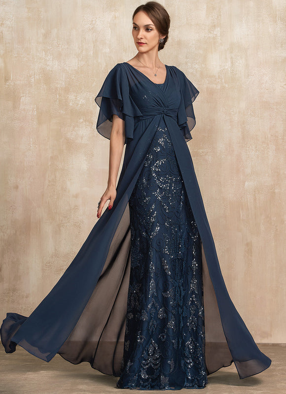 Robe Élégante Paillettes Col V