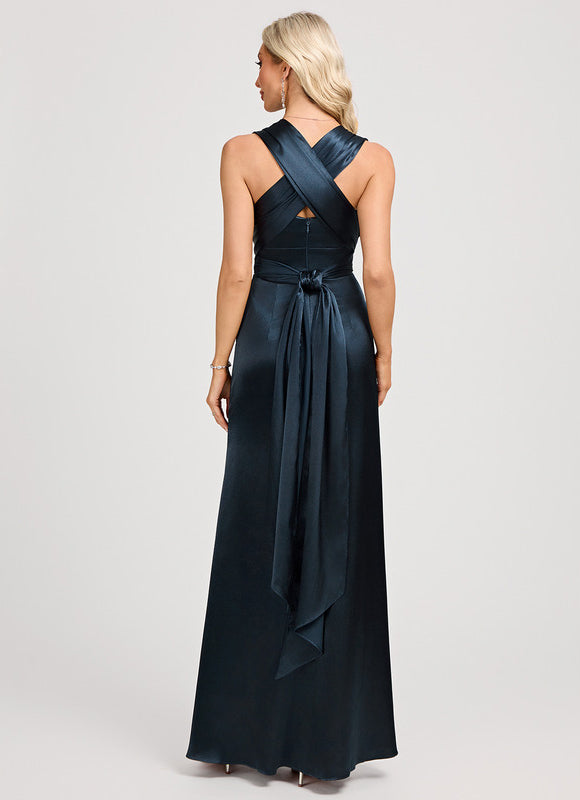 Robe Bleu Marine Décolleté Dos - gallery 5