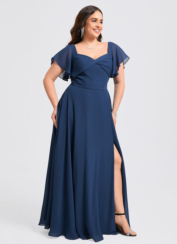 Robe Mousseline Élégante Col V Fendue - gallery 7