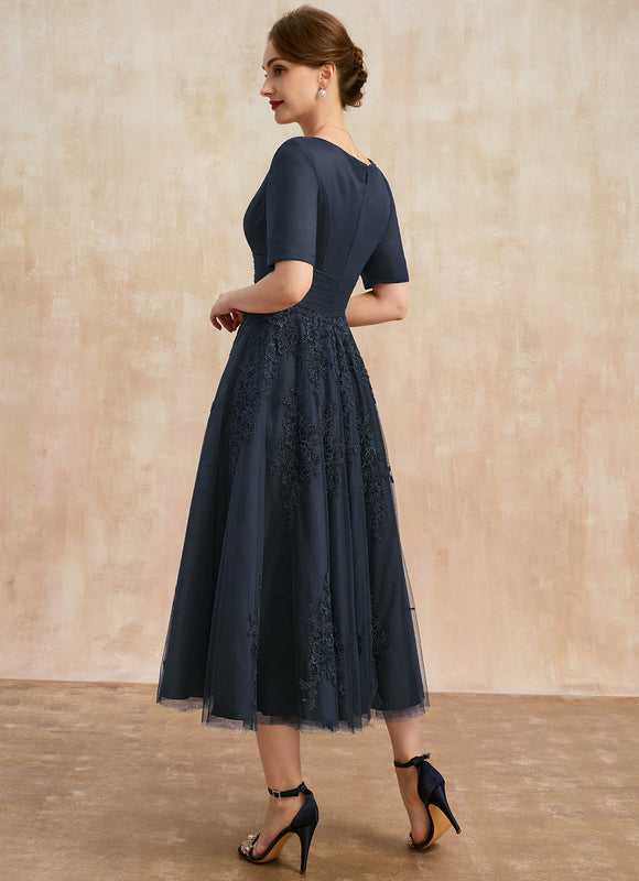Robe Élégante Tulle Col V - gallery 5