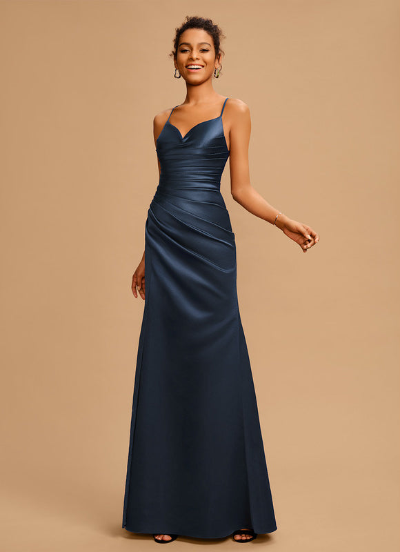 Robe Satinée Élégante Fendue Chic - gallery 2
