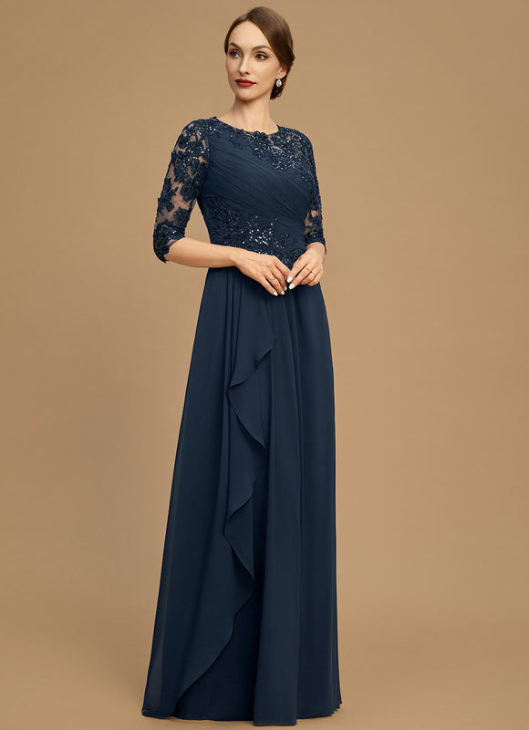 Robe Élégante Dentelle Pailletée Nuit - gallery 3