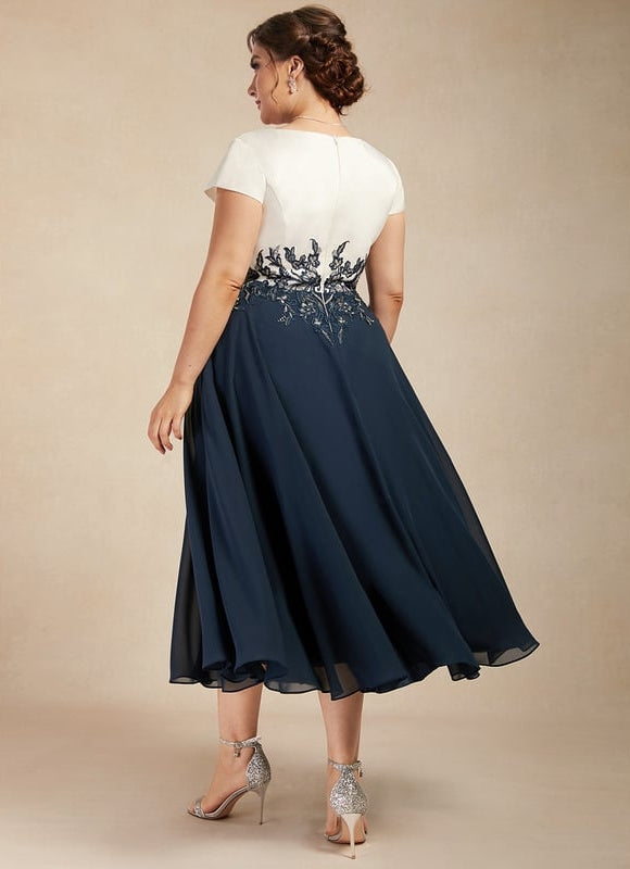 Robe Élégante Col V Satinée Chic - gallery 7