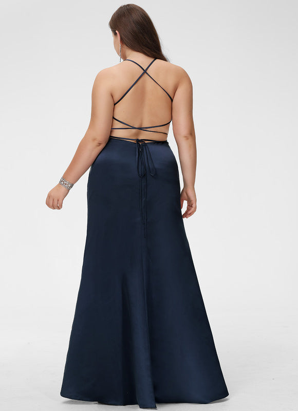 Robe Satinée Élégante Fendue Chic - gallery 8