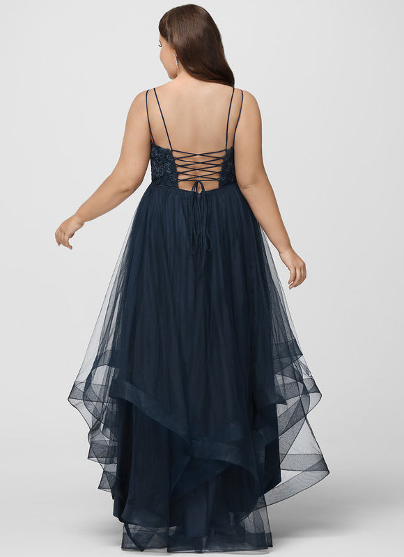 Robe De Bal Chic Asymétrique Pailletée - gallery 9