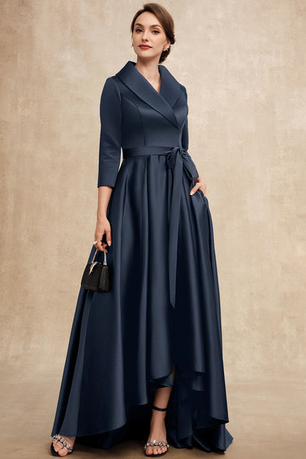 Robe Satinée Élégante Col Nœud - gallery 4