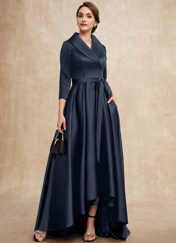 Robe Satinée Élégante Col Nœud - gallery 4