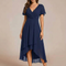 Robe Bleu Marine Mi Longue