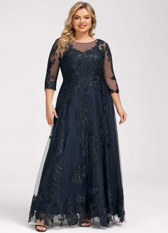 Robe De Soirée Tulle Pailletée Élégante - gallery 7