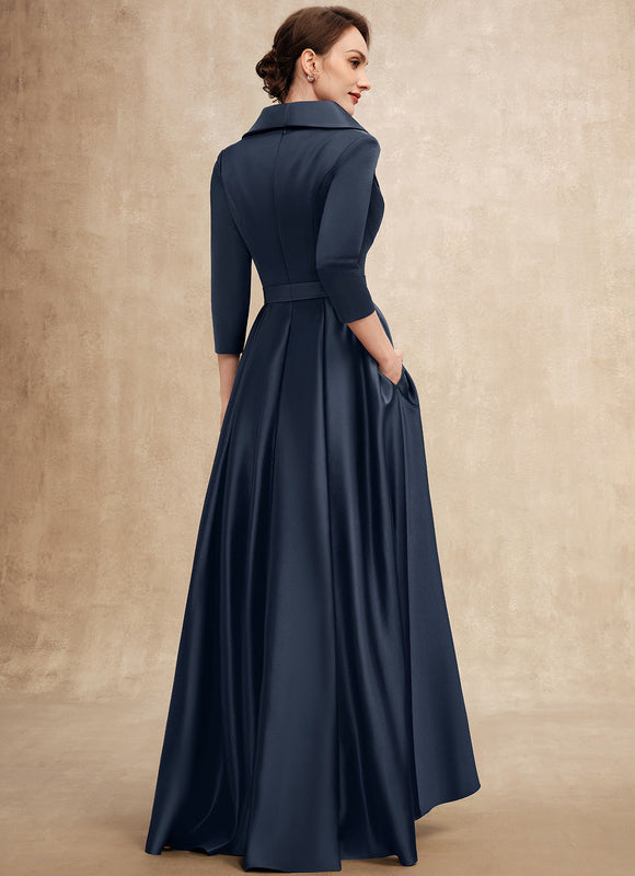 Robe Satinée Élégante Col Nœud - gallery 5