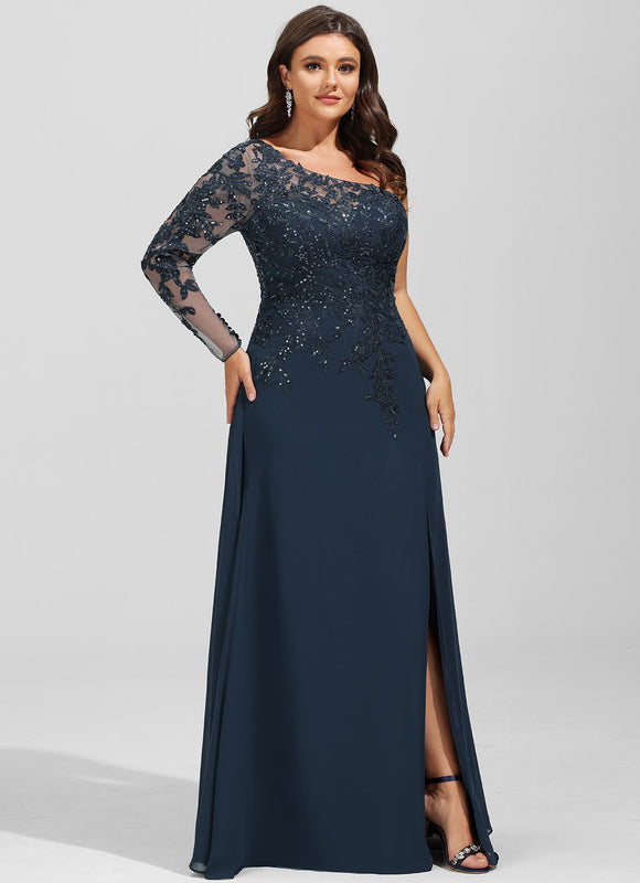 Robe Élégante Une Épaule Paillettes - gallery 9