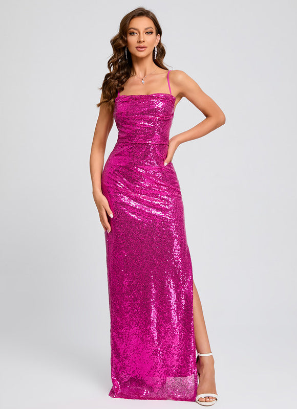 Robe Pailletée Dos Nu Élégante - gallery 9