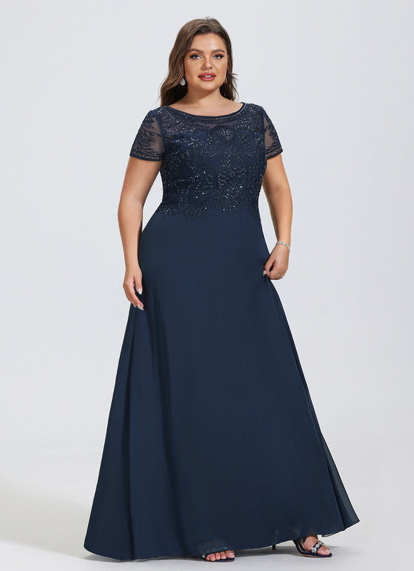 Robe Élégante Col Illusion Paillettes - gallery 8
