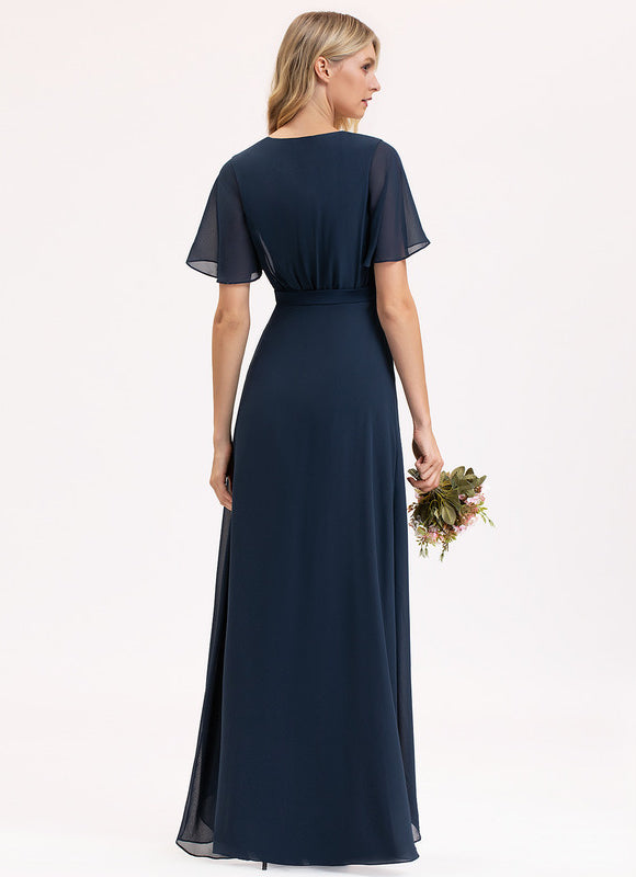 Robe Longue Chic Col V Fluide - gallery 2