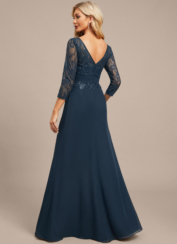 Robe Élégante Pailletée Col V - gallery 7