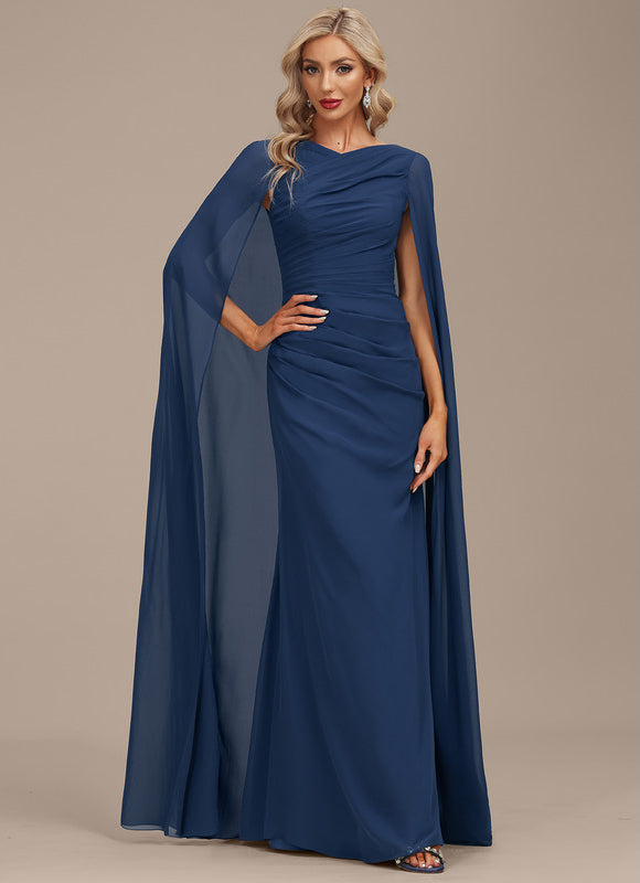 Robe Longue Moulante Bleu Marine Chic - gallery 4