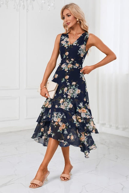 Robe Midi Fleurie Chic Élégante - gallery 5