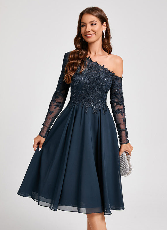 Robe Cocktail Élégante Paillettes Nuit - gallery 6