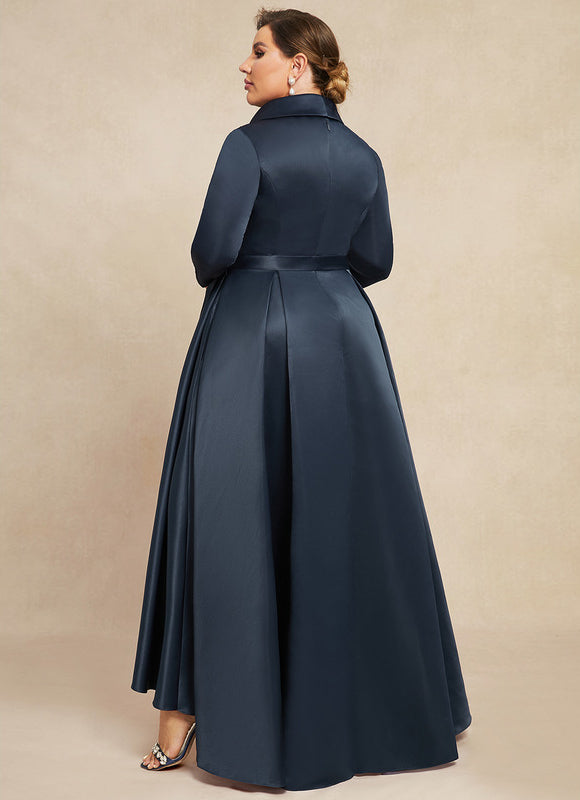 Robe Satinée Élégante Col Nœud - gallery 8