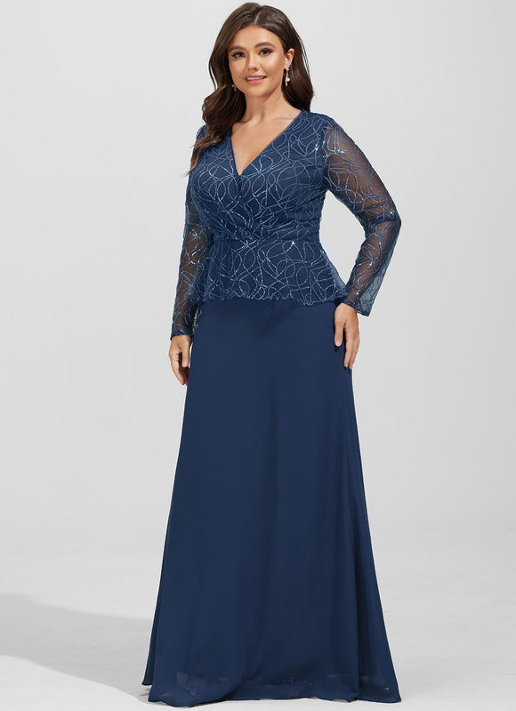 Robe Élégante Paillettes Col V Satinée - gallery 8