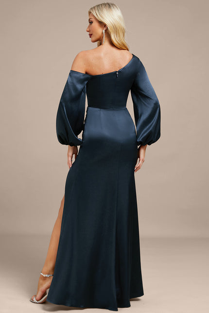 Robe Satinée Sirène Col Unique - gallery 6