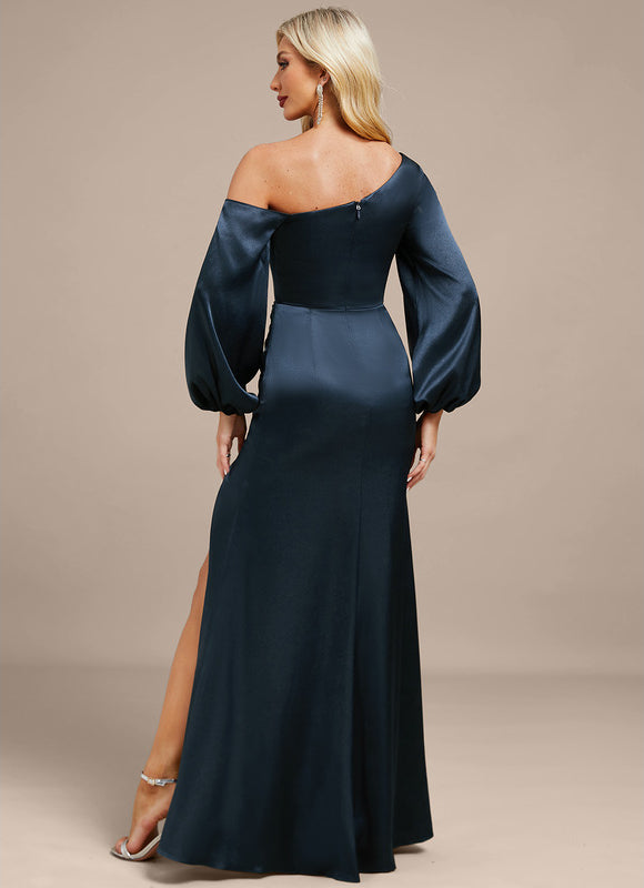 Robe Satinée Sirène Col Unique - gallery 6
