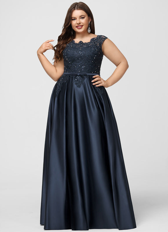 Robe De Bal Satinée Élégante Nuit - gallery 4