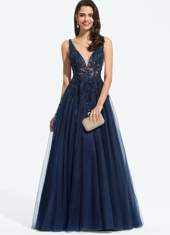 Robe De Soirée Tulle Pailletée Élégante - gallery 8