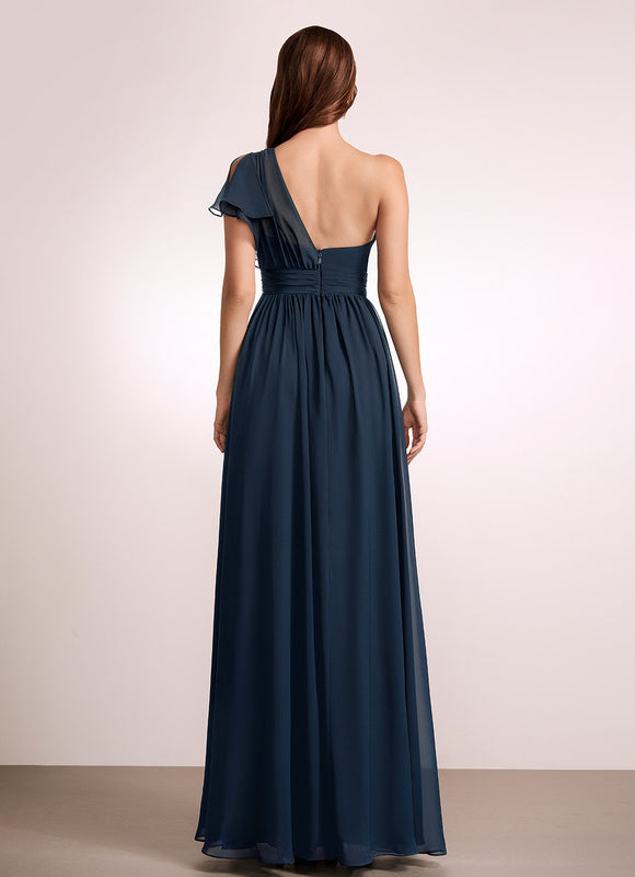 Robe Longue Chic Une Épaule - gallery 4