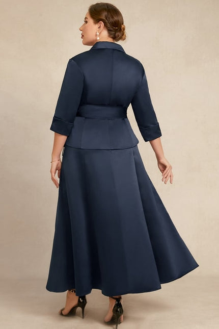 Robe Satinée Élégante Col Nœud - gallery 8