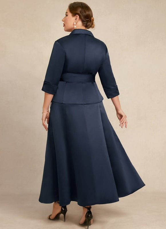 Robe Satinée Élégante Col Nœud - gallery 8