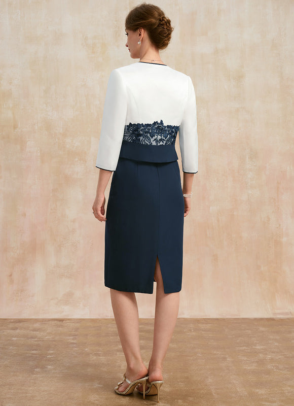 Robe De Mariee Bleu Marine Et Blanche - gallery 4