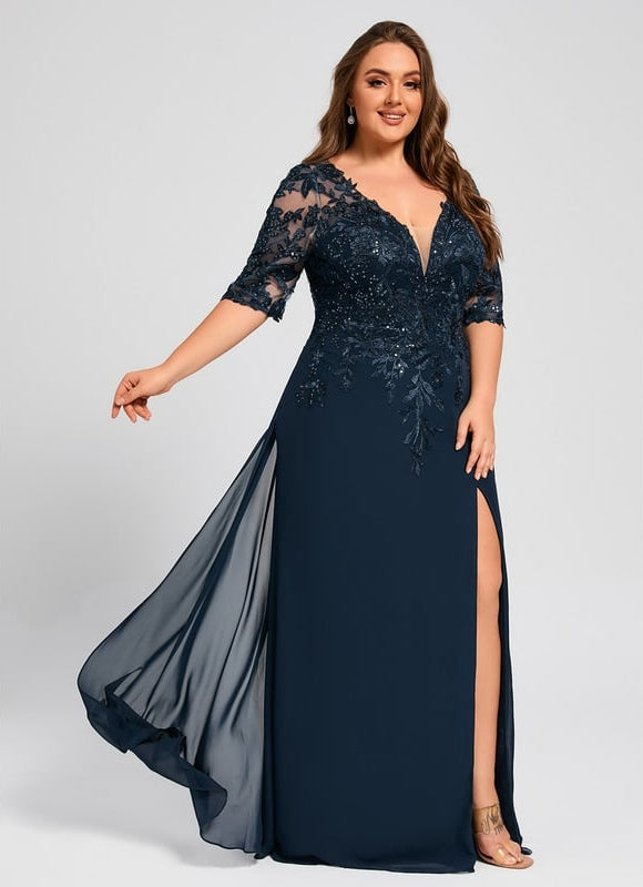 Robe Élégante Paillettes Col V - gallery 9