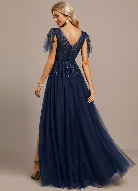 Robe De Soirée Tulle Pailletée Élégante - gallery 5