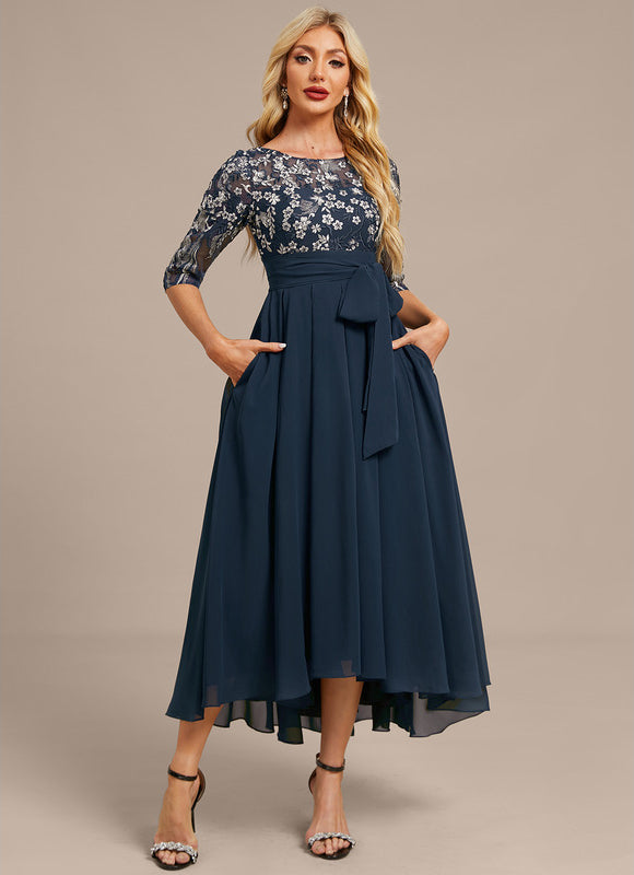 Robe Longue Bleu Marine Ceremonie - gallery 3