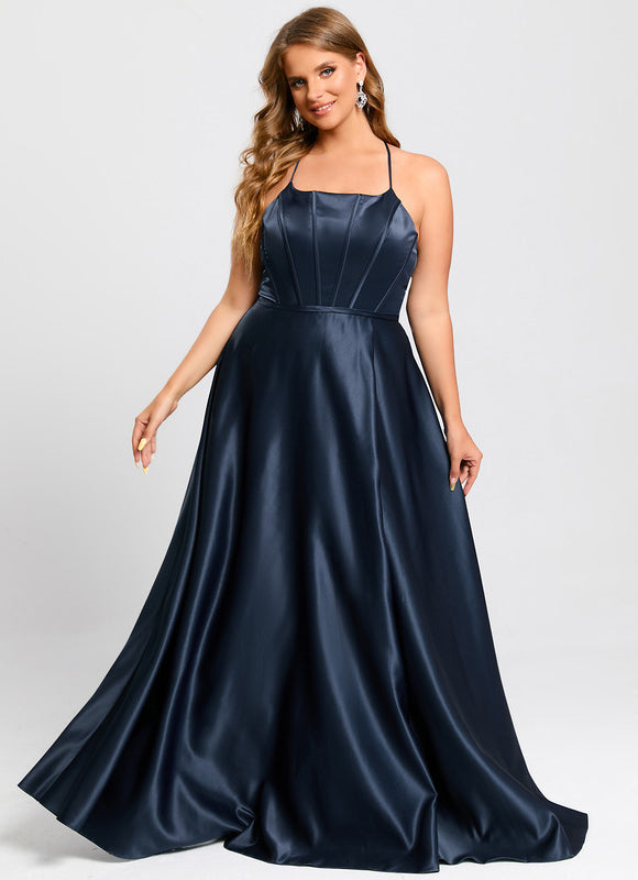 Robe Satinée Élégante Col Épuré - gallery 7