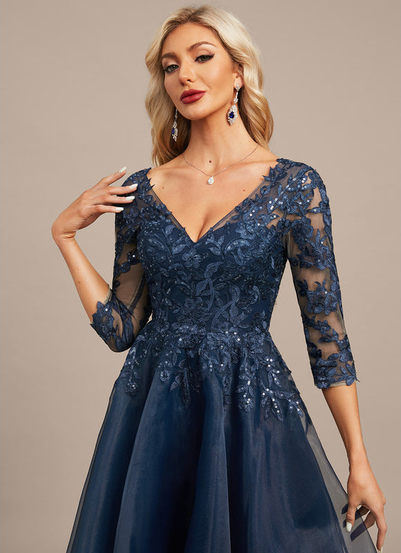 Robe De Soirée Chic En Organza - gallery 1