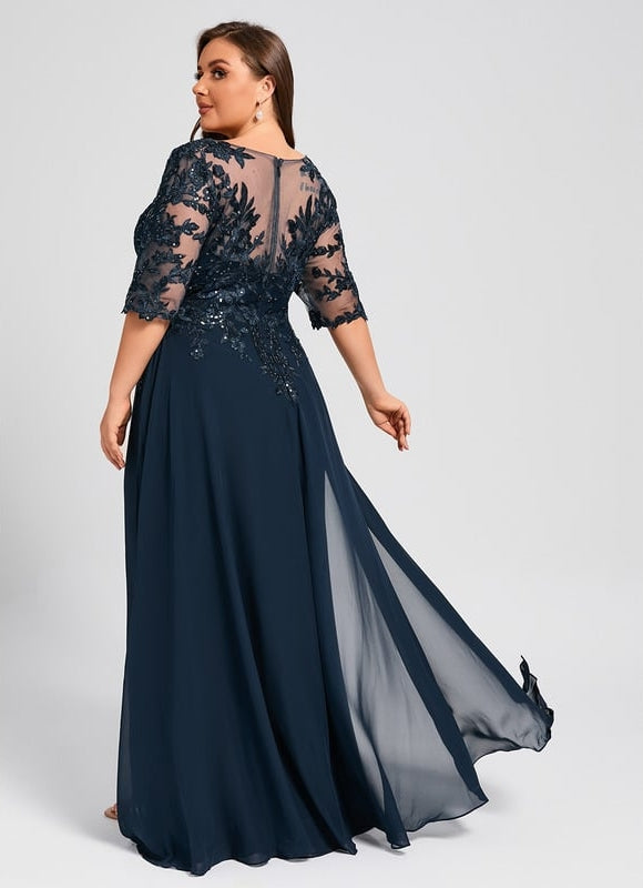 Robe Élégante Paillettes Col V - gallery 8