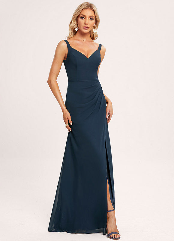 Robe Décolleté Bleu Marine - gallery 3