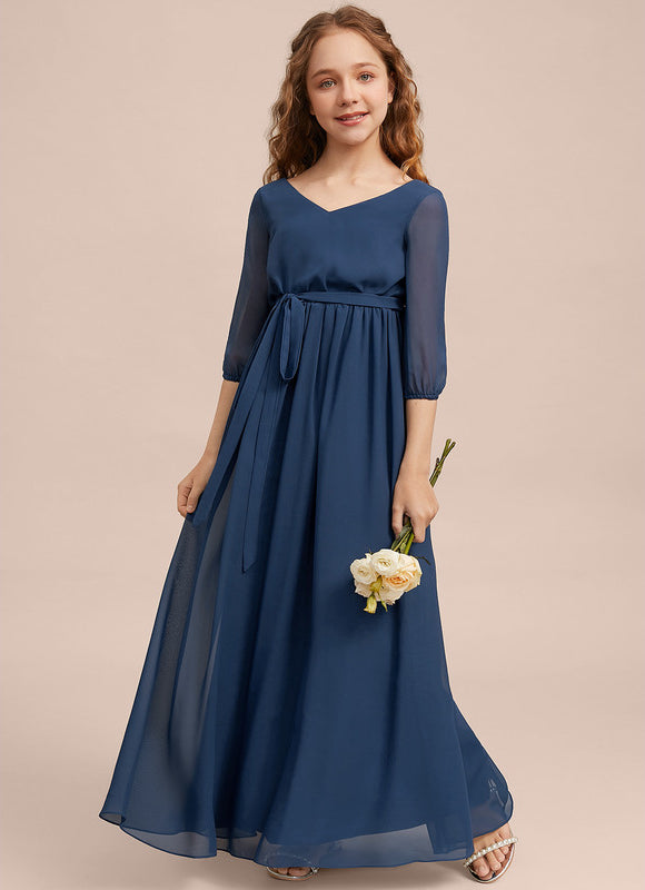Robe Enfant Élégante Col V Nuit