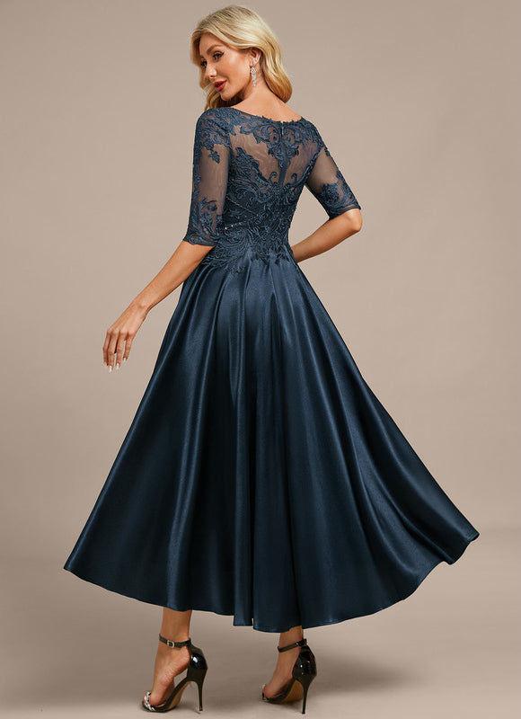 Robe Élégante Mère Mariée Satinée - gallery 6