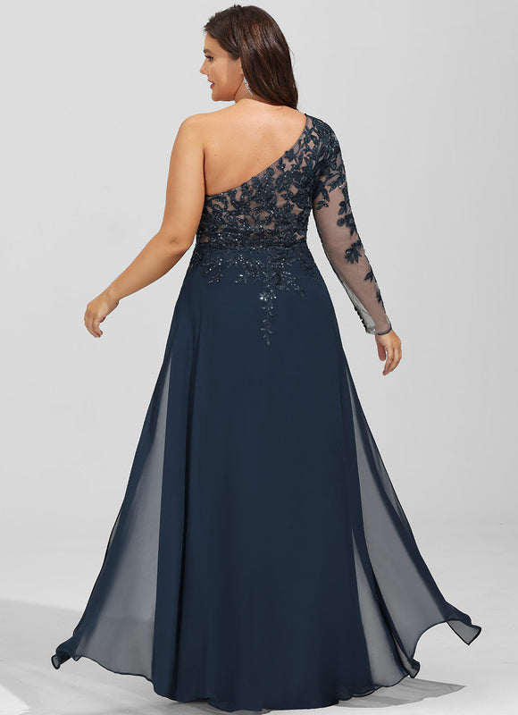Robe Élégante Une Épaule Paillettes - gallery 7