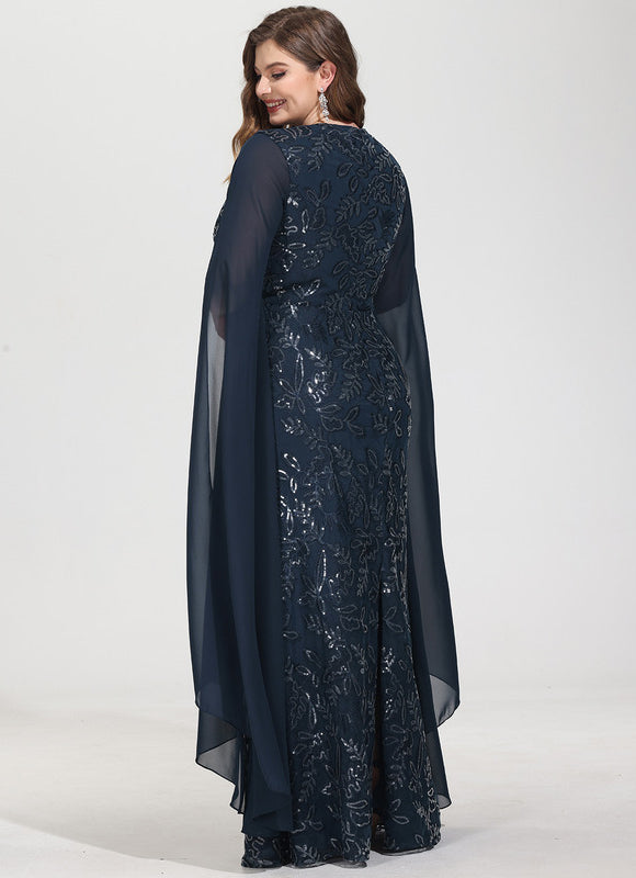 Robe Élégante Pailletée Col Long - gallery 8