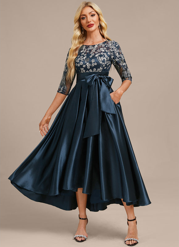 Robe Bleu Marine Dentelle Mariage - gallery 2