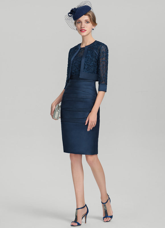 Robe Élégante Mère Mariée Satinée - gallery 8